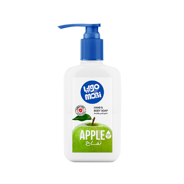 صورة كرتون موبي يد 300 مل تفاح 12 حبه