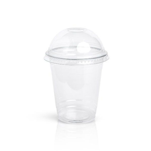 صورة كرتون كاس عصير شفاف رقم 16قبه بلاسكو مع غطا 20 حبه