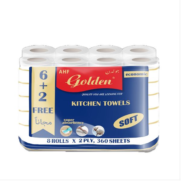 صورة شوال مناديل رول مطبخ 28سم جولدن6+2 مجانا 3 حبه