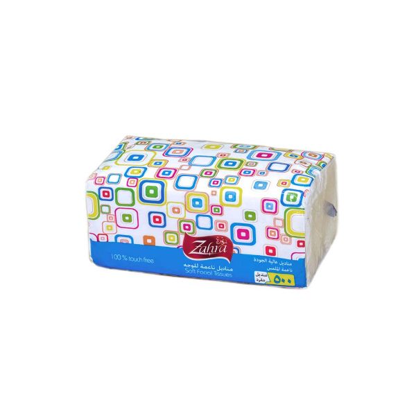 صورة كرتون مناديل الزهور 500 منديل 4 حبه