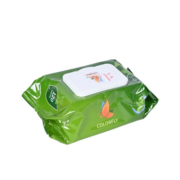 صورة كرتون مناديل مبلله كلرفلاي 120منديل 24 حبه