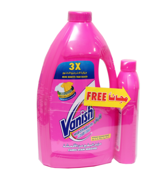 صورة كرتون فانيش سائل وردي 3لتر مع هديه 4 حبه