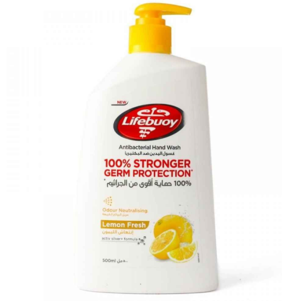 صورة كرتون لايف بوي يد 500 مل ليمون منعش 12 حبه