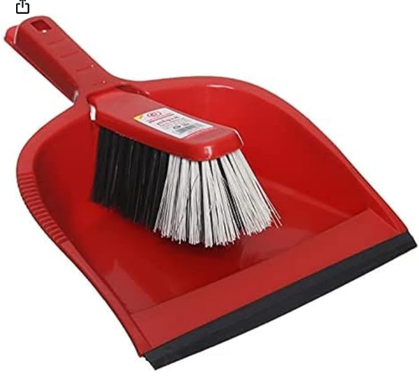 صورة درزن مكنسه مع جاروف الهلال والنجمه الذهبيه 12 حبه