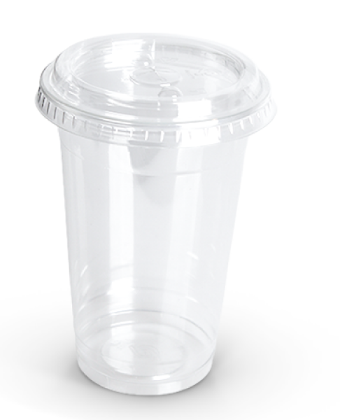 صورة كرتون كاس شفاف 16اونص مع مصاص 14حبه شيل باك 25 حبه