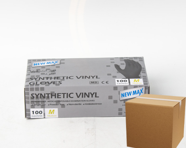 صورة كرتون كفوف فينيل Mm اسود مقاس M 10 حبه