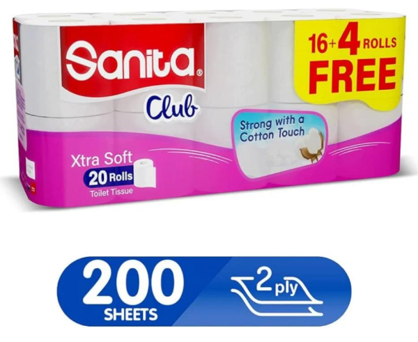 صورة شوال مناديل سانيتا كلوب حمام 16+4مجانا 3 حبه