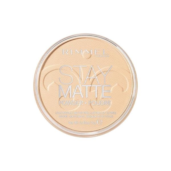 صورة ريميل لندن بودرة مضغوطة ستاي مات 001 شفاف - 14 جم
