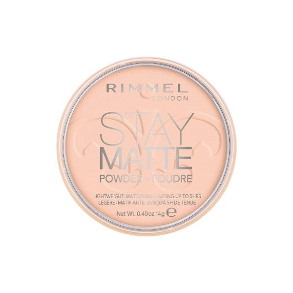 صورة ريميل لندن بودرة مضغوطة ستاي مات 002 بينك بلوسوم - 14 جم